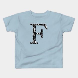 F Filled - Typography Kids T-Shirt